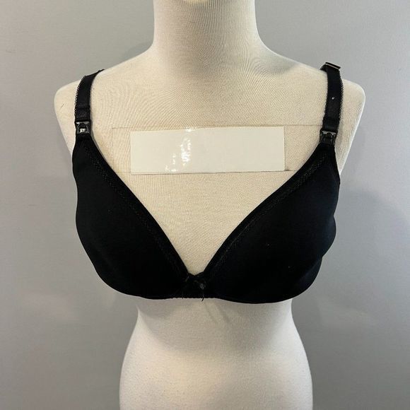 🌿4/$35🌿 THYME MATERNITY Black Nursing‎ Bra (36C) - Picture 2 of 8